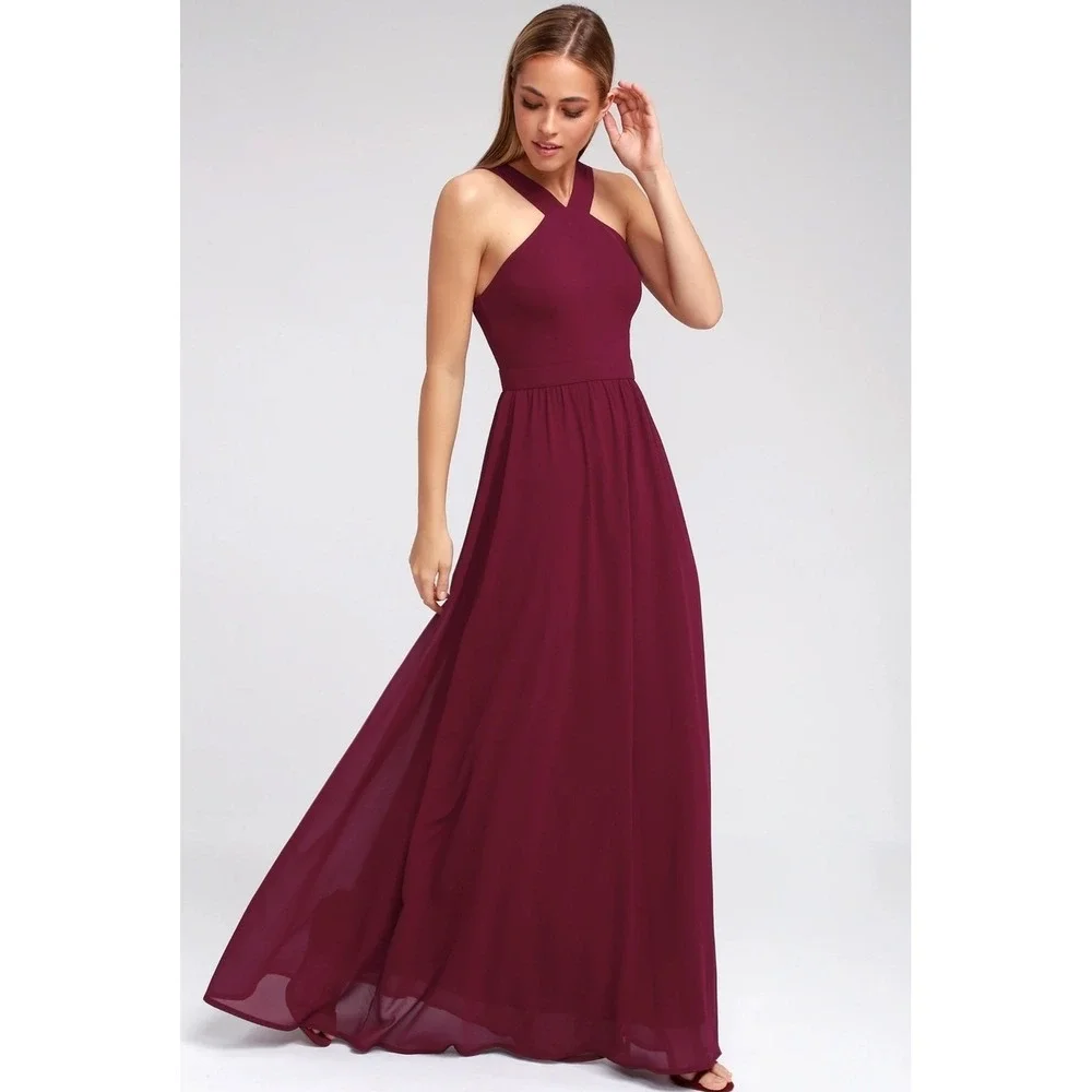 air of romance burgundy maxi dress Everdine Maxi Dress